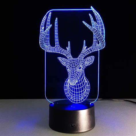 The New 3d Touch Led Lamp 7 Colorful Nightlight Christmas Decoration Table Lamps Novelty ...