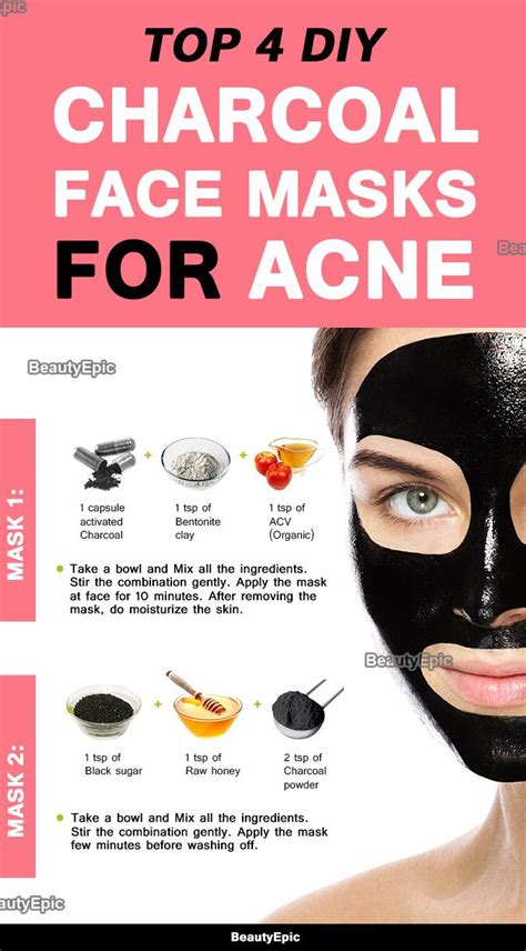 Charcoal Mask for Acne: Benefits and Top 4 DIY Recipes | Charcoal mask for acne, Activated ...