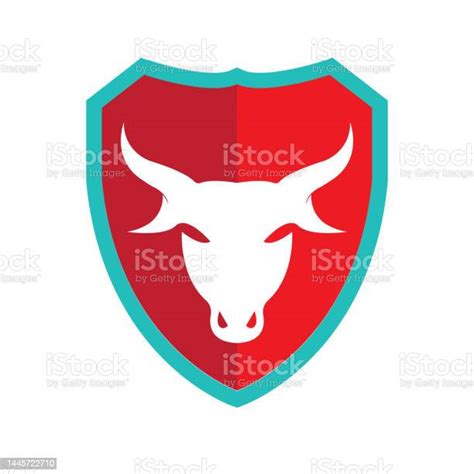 Creative Angry Shield Bull Head Logo Design Symbol Vector Illustrationvector Stock Illustration ...