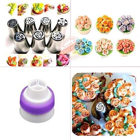 Aliexpress.com : Buy 18/8 Stainless Russian Piping Tips Set 7PCS/SET(7 ...