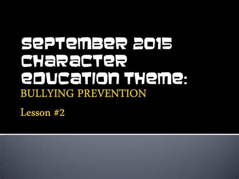 Bullying prevention 2015 #2 | PPT