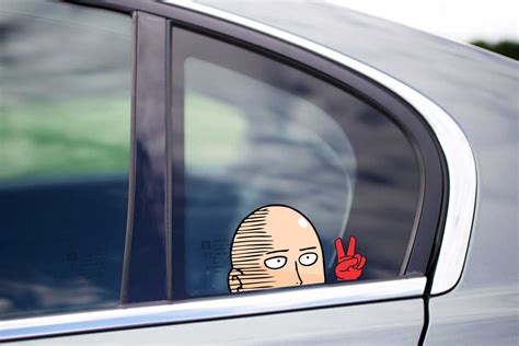 One Punch Man Peeking Pee Car Bumper Window Vinyl Decal Anime Laptop Stickers - Decals, Stickers ...