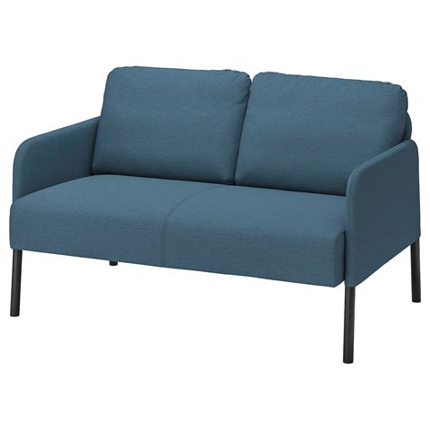 GLOSTAD 2-seat sofa, Knisa medium blue - IKEA