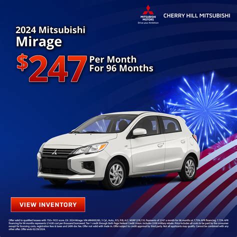 New Vehicle Specials | Cherry Hill Mitsubishi Dealership