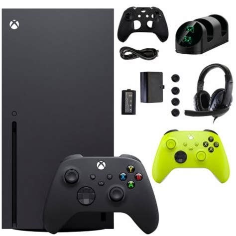 Xbox Series X 1TB Console with Extra Green Controller Accessories Kit ...