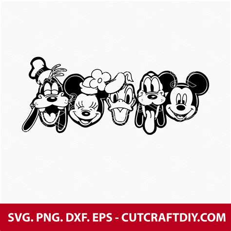 Mickey Mouse & Friends SVG, Minnie SVG, Mickey SVG, Donald