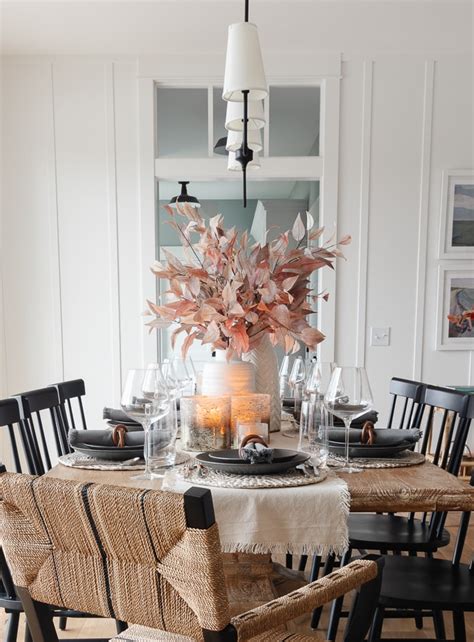 Neutral Thanksgiving Table Decor - The Lilypad Cottage