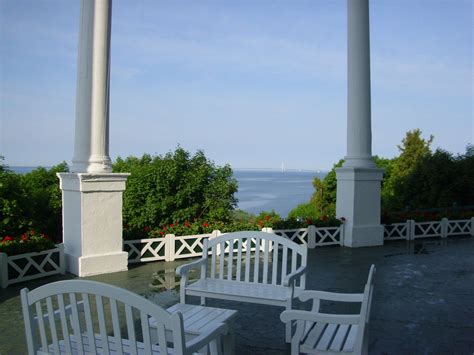 View from the front porch at the Grand Hotel on Mackinac Island | Mackinac island, Grand hotel ...