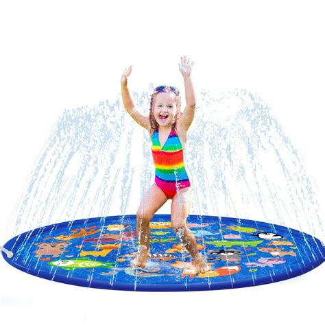 Fun Little Toys Inflatable Splash Sprinkler Pad for Kids Toddlers Dogs ...