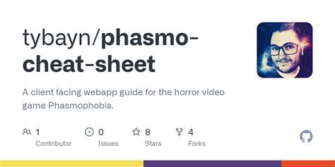 GitHub - tybayn/phasmo-cheat-sheet: A client facing webapp guide for the horror video game ...