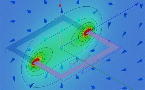 3D electromagnetic field simulation carried out with the ANSYS HFSS tool. | Download Scientific ...