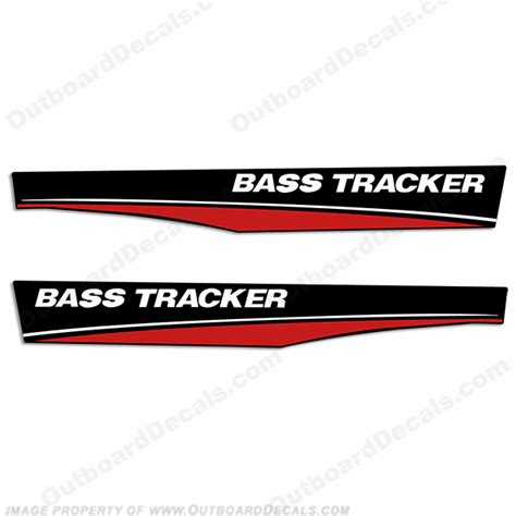 Bass Tracker Boat Decals - Red