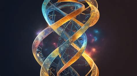 Premium AI Image | Abstract DNA Double Helix Art