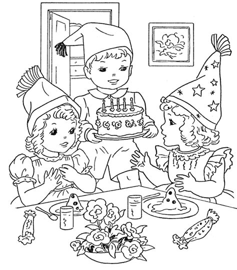 Coloring Pages Birthday Party - Coloring Home