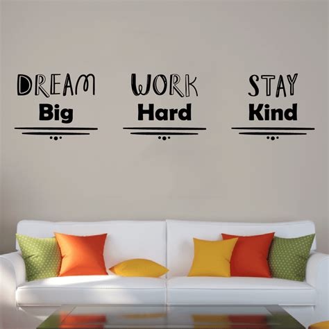 Work Hard Quote Classroom Wall Decals Stickers Education Educational ...