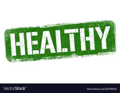 Healthy sign or stamp Royalty Free Vector Image