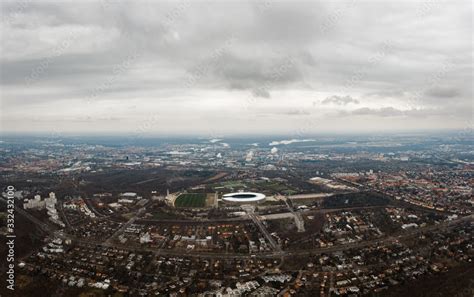 aerial photo of West part of Berlin with Olympic Stadium Stock Photo | Adobe Stock