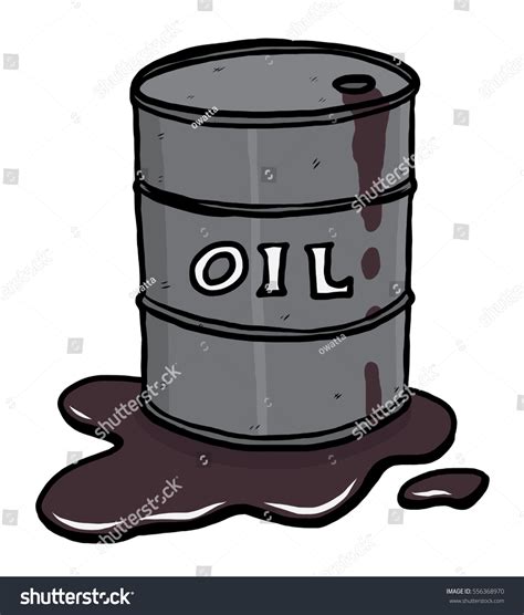 Oil Barrel Cartoon Vector Illustration Hand Stock Vector 556368970 - Shutterstock