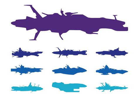 Spaceships Silhouettes Pack - Download Free Vector Art, Stock Graphics & Images