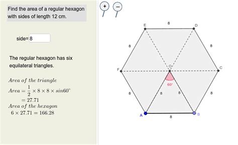 Area of regular hexagon – GeoGebra