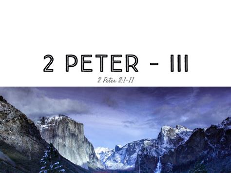 2 Peter - III