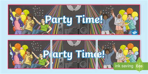 Party Time Banner (Teacher-Made) - Twinkl