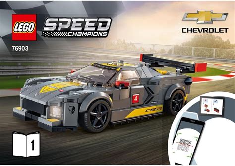 Voir l'instruction LEGO® 76903 Chevrolet Corvette C8.R Race Car and 1968 Chevrolet Corvette ...