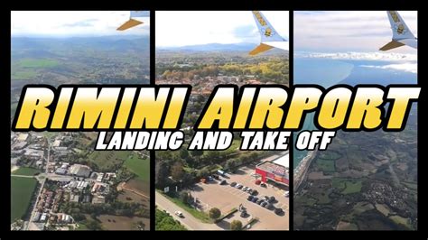 RIMINI AIRPORT - Landing, Taxi and Take Off - Rimini Italy (4k) - YouTube