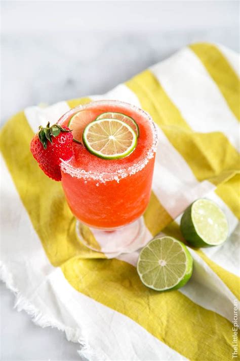 Frozen Strawberry Margarita- The Little Epicurean