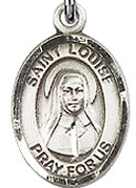 St. Louise De Marillac - .50" Oval - Sterling Silver Side Medal - Sisters of Carmel