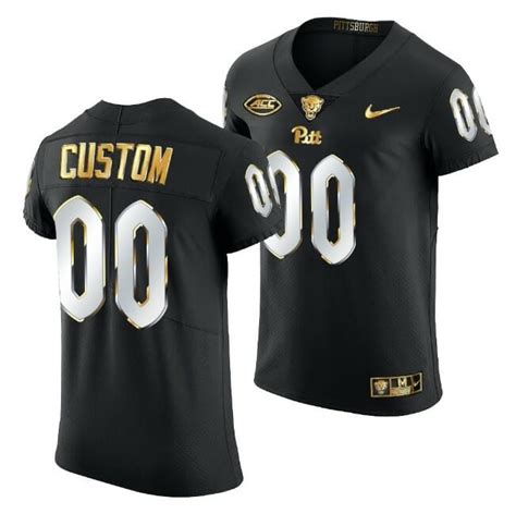 New Custom Pittsburgh Panthers Jersey Black Golden Edition Jersey 2021 ...