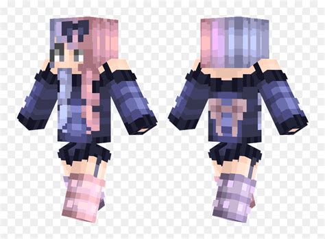 Minecraft Girl Skin Bow , Png Download - Minecraft Skins Penguin Template, Transparent Png - vhv