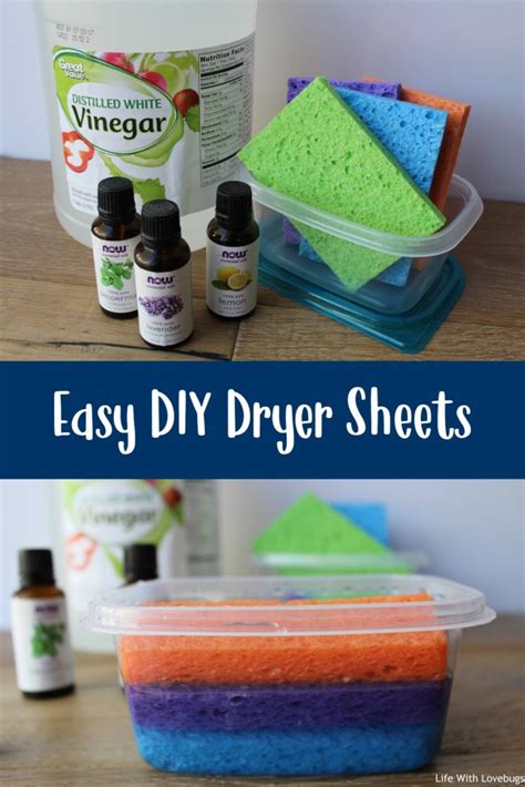 Easy Homemade Dryer Sheets - Life With Lovebugs