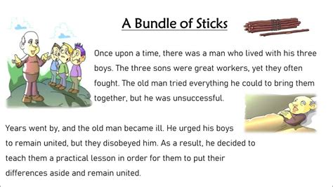 A Bundle of Sticks | English Moral Story | Aesop's Fable - YouTube