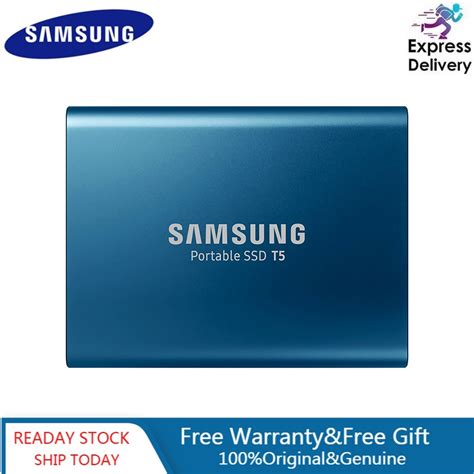 100% Original Samsung Hardisk Eksternal SSD T5 Max 540MB / s 250GB 500G 1TB Tipe-c USB 3.0 / 3.1 ...