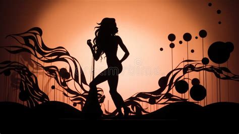 Singer As a Silhouette Illustration - Beautiful Wallpaper Stock Photo - Image of young, concept ...