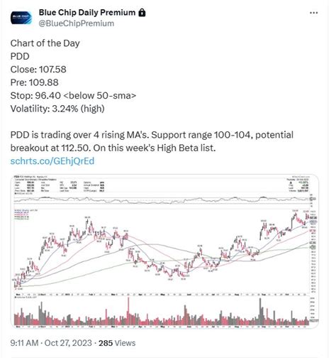 PDD Holdings Alert (PDD) +31% - Blue Chip Daily Trend Report