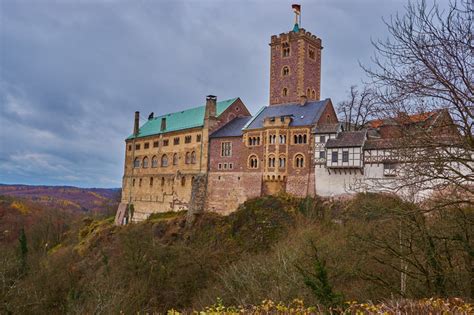 no people, wartburg castle, spire, history, cloud - sky, nature, built ...