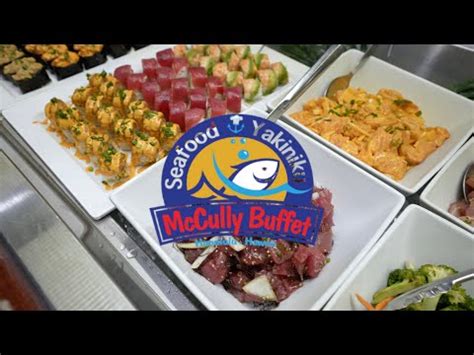 McCully Buffet! All you can eat yakiniku BBQ, sushi and sashimi! - YouTube