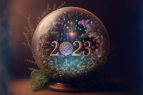 Premium AI Image | A snow globe with the numbers 2023 on it