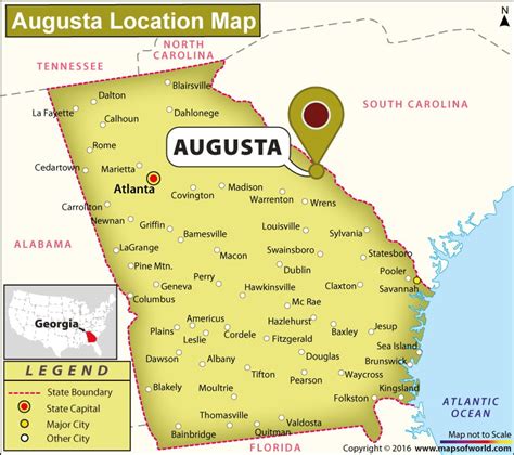 Where is Augusta, Georgia | Where is Augusta, GA Located in USA