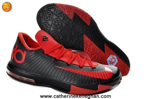 Red Black Kevin Durant Shoes 599424-806 Nike Zoom KD 6 Low For ...