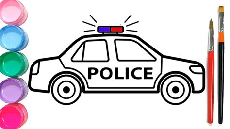How to Draw a Police Car | Police cars, Car drawing kids, Drawing videos for kids