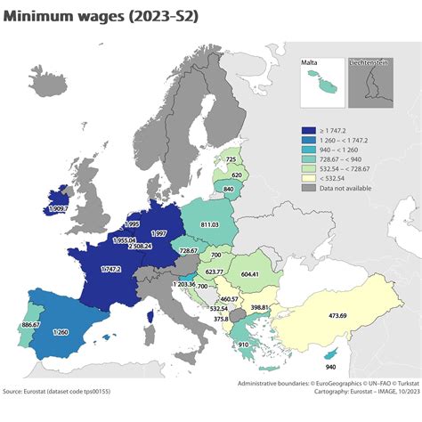 Minimum Wage Map Europe - Domini Hyacintha