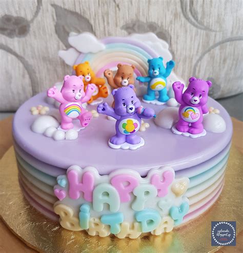 Care Bears Agar Agar Cake | Care bear cakes, Care bear birthday, Bear ...