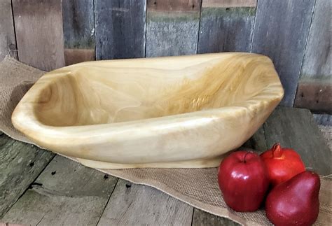 Large handmade elegant wood decorative home decor bowl / | Etsy