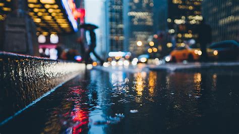 HD wallpaper: rain, city, street, waterdrop, raindrops, rainy day ...