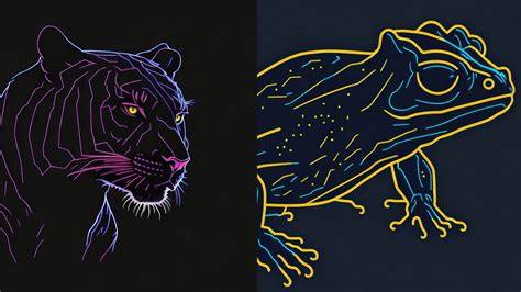 ArtStation - 100 Neon Animal Illustration Collection - Vol 2 | Artworks