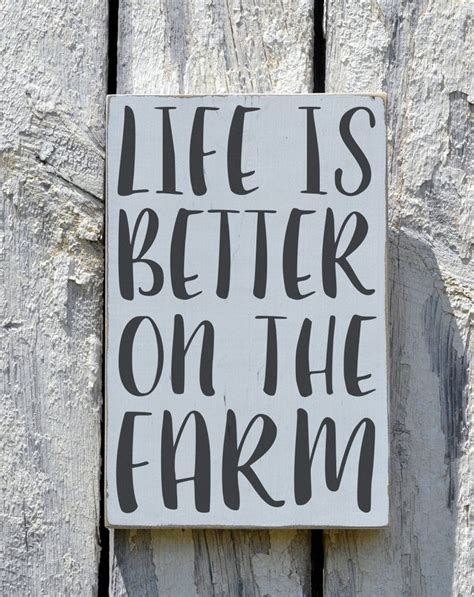 Farm House Sign, Life Is Better At On The Farm Rustic Wood Sign Decor ...