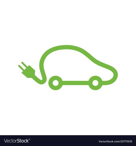 Electric vehicle car icon Royalty Free Vector Image